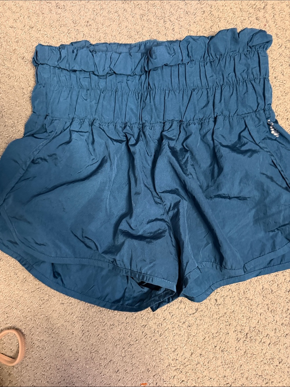 Free People  blue High-Waist Smocked Women’s Shorts